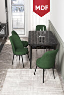 Table Black Marble Pattern Chair Khaki