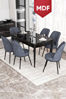 Table Black Marble Chairs Smoked