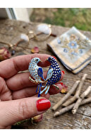 Navy Blue Pearl/Baby Blue