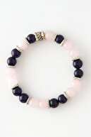 Pink Quartz & Amethyst Bracelet