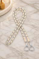 Silver Chain- Cream Color