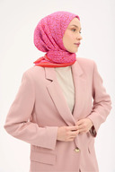 Bright Orange, White, Pink
