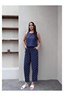 Navy Blue Polka Dot