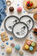 Multicolor - Cute Girl and Dog Pattern