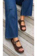 Brown suede leather