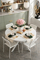 White White Table- White Chair