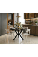 Black Black Table- White Chair