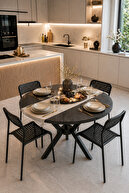 Black Black Table- Black Chair