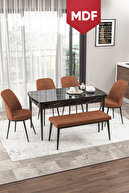 BLACK MARBLE 4 TILE CHAIR 1 TILE BENCH