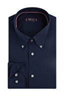 Tommy Hilfiger Erkek Mavi Gömlek Oxford Button Down Slim Shirt TT0TT06448