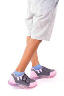AYN-Shoes Çocuk Füme-pembe Çift Çırtlı Ortapedik Spor Ayakkabı