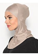 Ecardin Boyunluklu Hijab Bone - Açık Vizon -