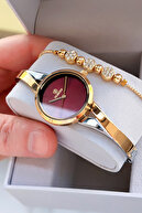 Gold Silver Claret Red