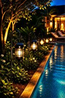 4 Solar lighting with 1.15 meter stand