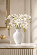 White Laurel Vase