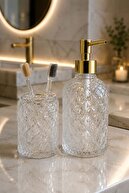 Alaçatı 2nd Soap Dispenser & Toothbrush Holder Transparent
