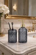 SMOKED Alaçatı 2nd Soap Dispenser & Toothbrush Holder