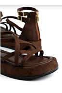 Brown suede
