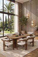 Maple Table Chair Coffee Fabric Cream