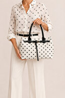 WHITE POLKA DOT LEATHER