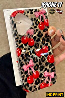 Leopard and Pink Bow with Cherry