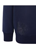 Arzu Kaprol Kadın Lacivert Lazer Kesim Yaka Detaylı Sweatshirt