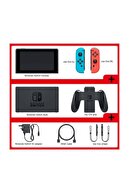 Nintendo Switch Red Neon Blue Yeni Model + Animal Crossing New Horizons