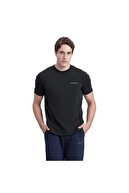 Skechers New Basics M Crew Neck T-Shirt Erkek Siyah Tshirt - S212910-001