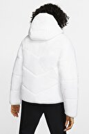 Nike Sportswear Windrunner Bol Kesim Kapüşonlu Hafif Dolgulu Kadın Beyaz Ceket Mont