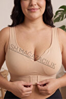 Beige stitching bustier