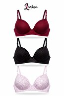 Burgundy polka dot red flower