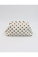 Cream-Claret Red Polka Dot