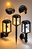 solar charged bi-color wall light garden lamp