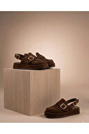 Brown suede