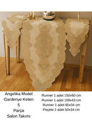 Glitter gold brushless lace ON cream floor