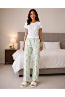 Green Striped Heart Pattern