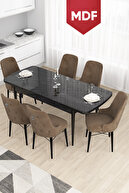 Black Marble Pattern Table, Coffee Chair