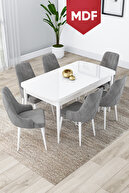 Table White Chairs Grey