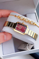 Gold Silver Claret Red