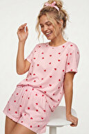 pink plaid heart