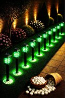 10 STONE SEVEN GREEN LEDS SOLAR