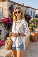 Navy Blue Striped