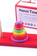 Chermik Hanoi Kulesi Ahşap Renkli Matematiksel Zeka Oyunu