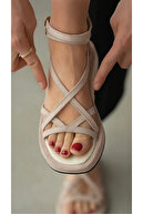 Beige suede