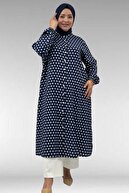 NAVY BLUE POLKA DOT