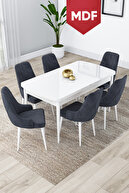 Table White Chairs Anthracite