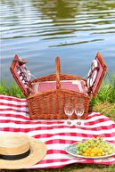 red plaid patterned