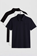 Black-White-Navy Blue