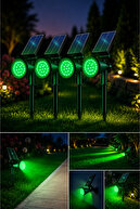 4 x Green 18 led garden lights