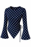 Navy Blue Polka Dot